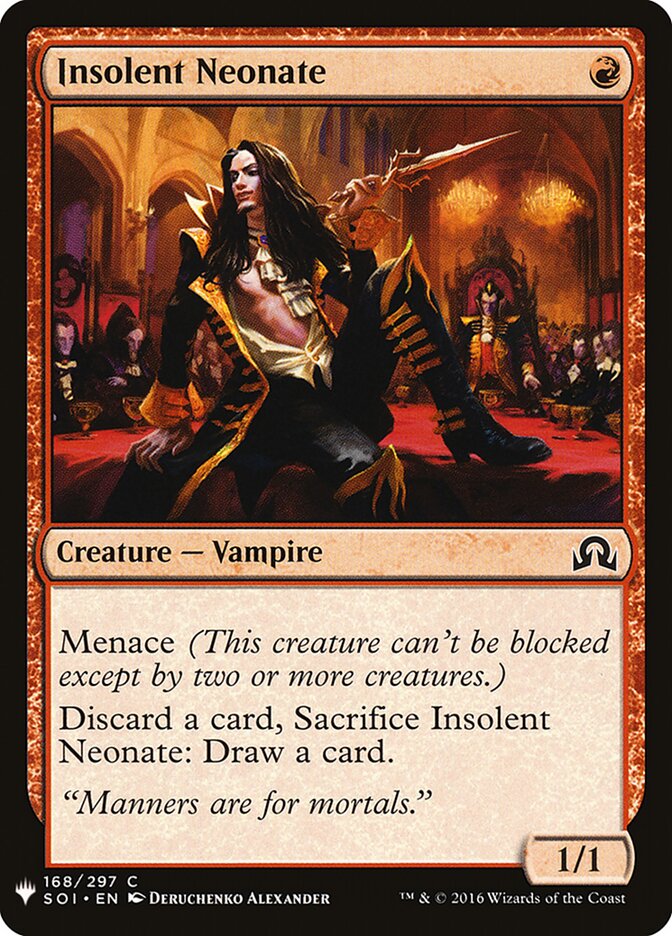 Insolent Neonate — The List SOI-168/5581