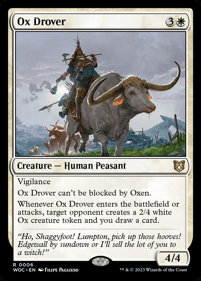Ox Drover — Wilds of Eldraine Commander 6/173