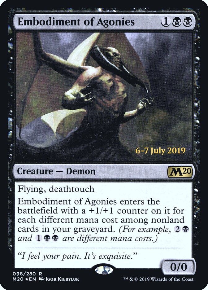 Embodiment of Agonies — Core Set 2020 Promos 98s/144
