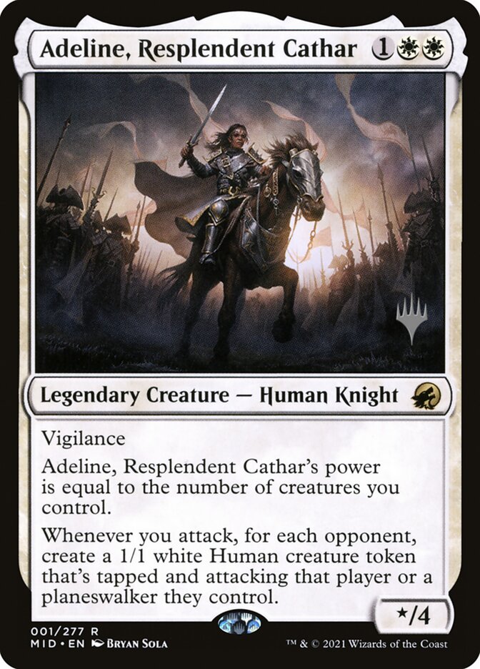 Adeline, Resplendent Cathar — Innistrad: Midnight Hunt Promos 1p/155