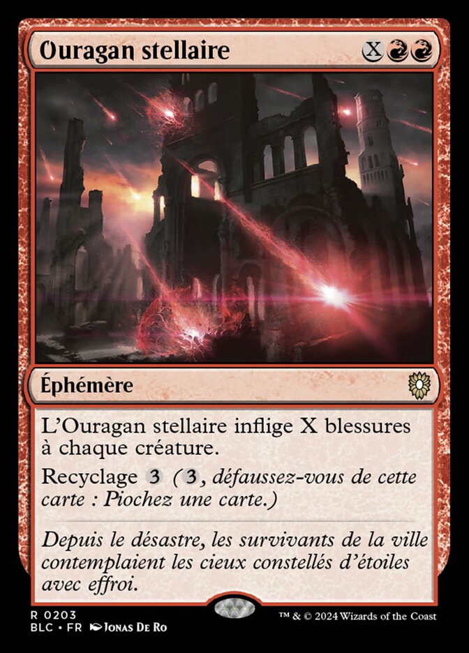 Ouragan stellaire — Bloomburrow Commander 203/356