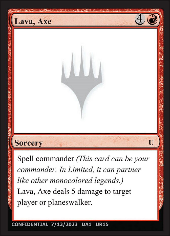 Lava, Axe — Unknown Event UR15/512