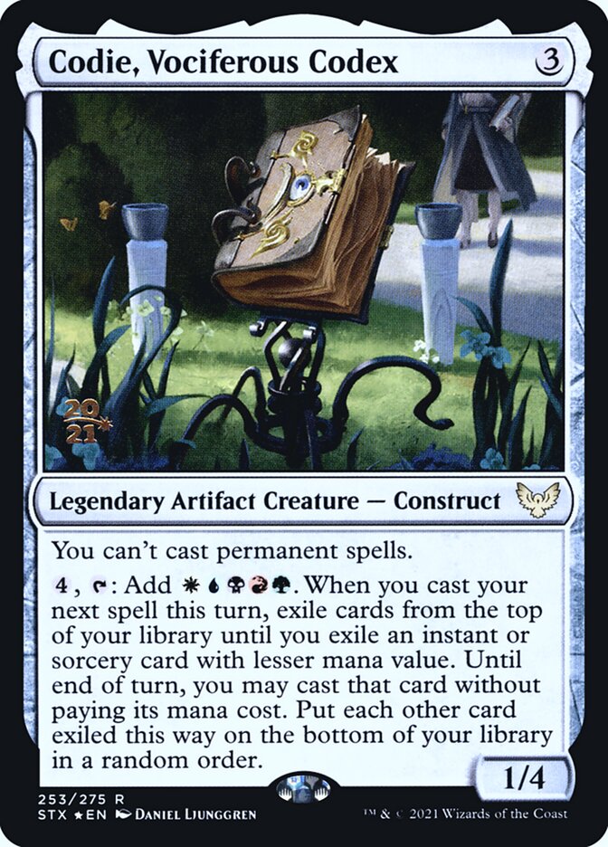 Codie, Vociferous Codex — Strixhaven: School of Mages Promos 253s/164