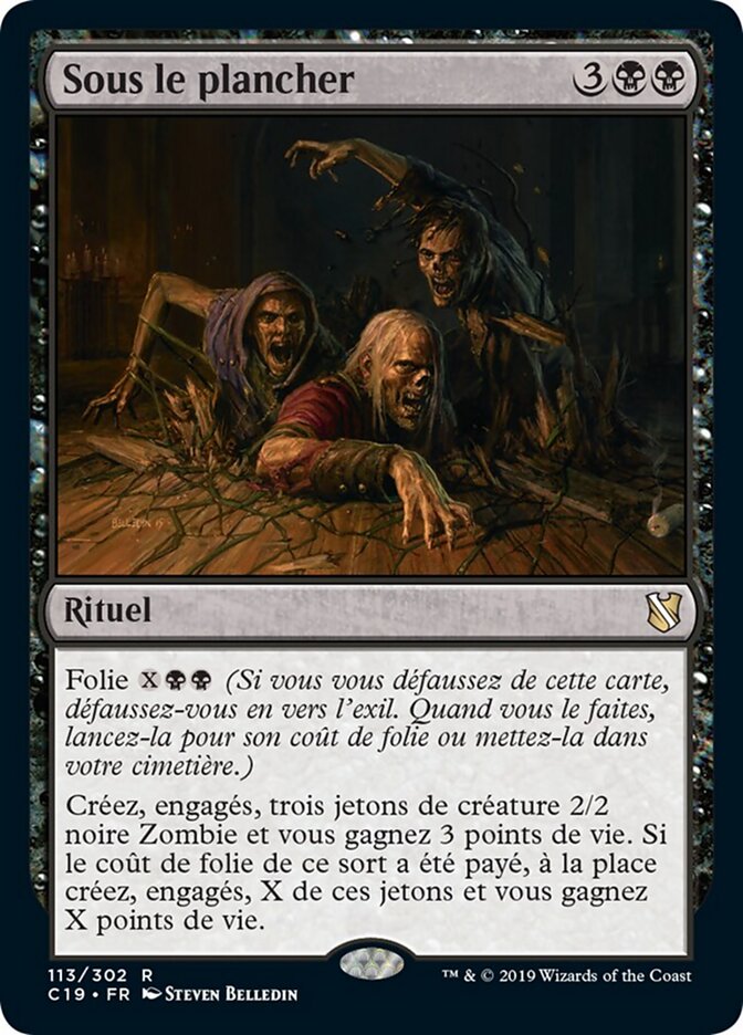 Sous le plancher — Commander 2019 113/302