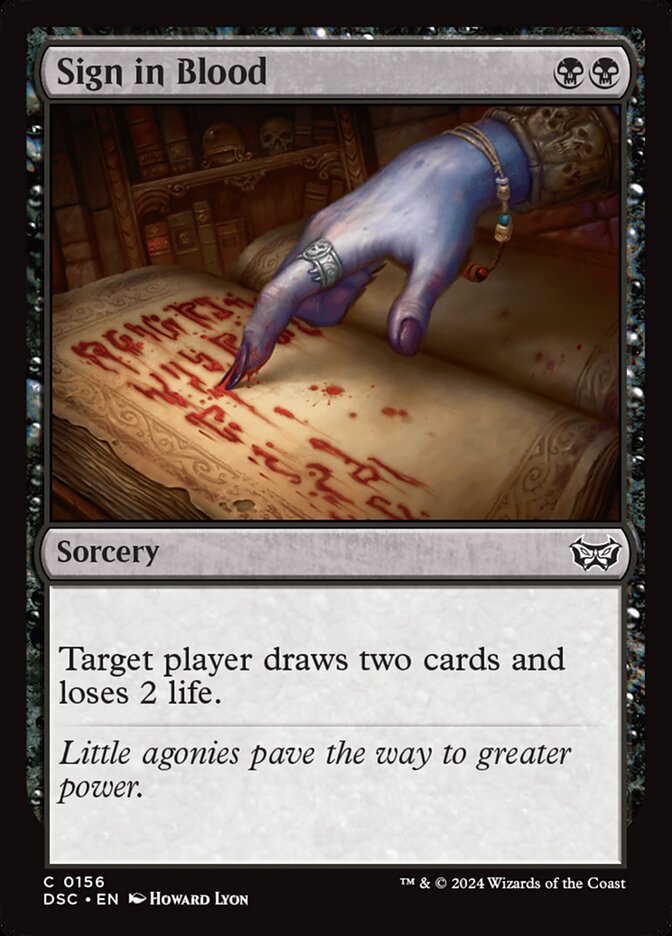 Sign in Blood — Duskmourn: House of Horror Commander 156/373
