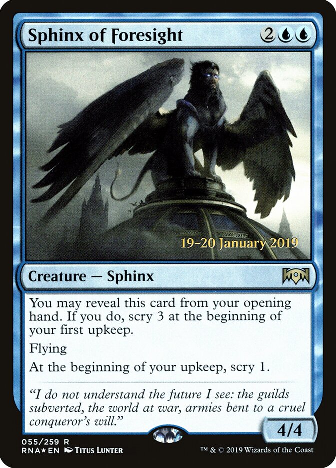 Sphinx of Foresight — Ravnica Allegiance Promos 55s/81