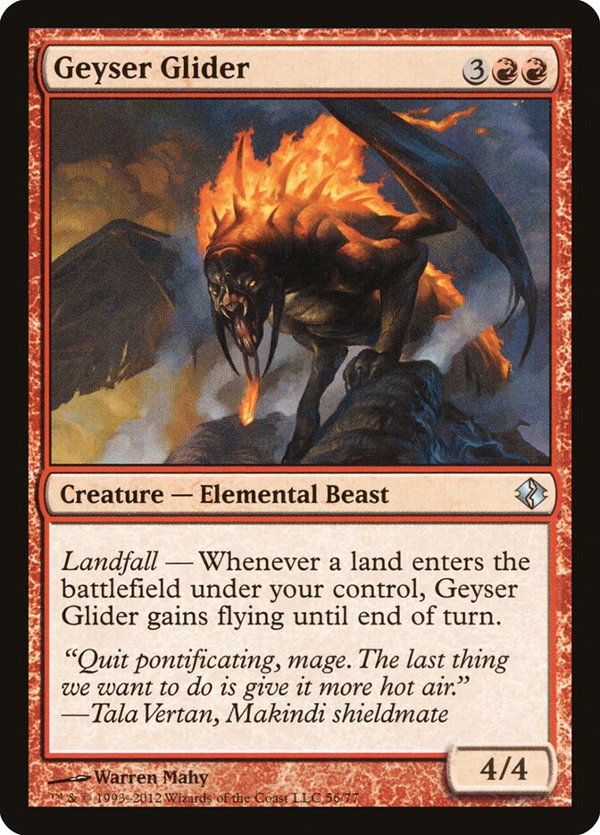 Geyser Glider — Duel Decks: Venser vs. Koth 56/77