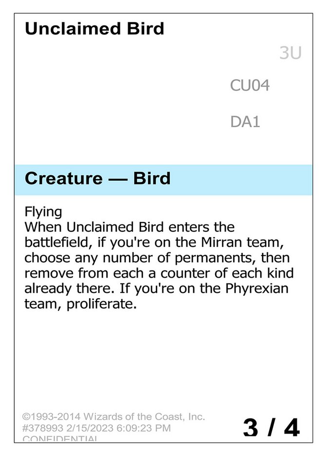 Unclaimed Bird — Unknown Event CU04/512