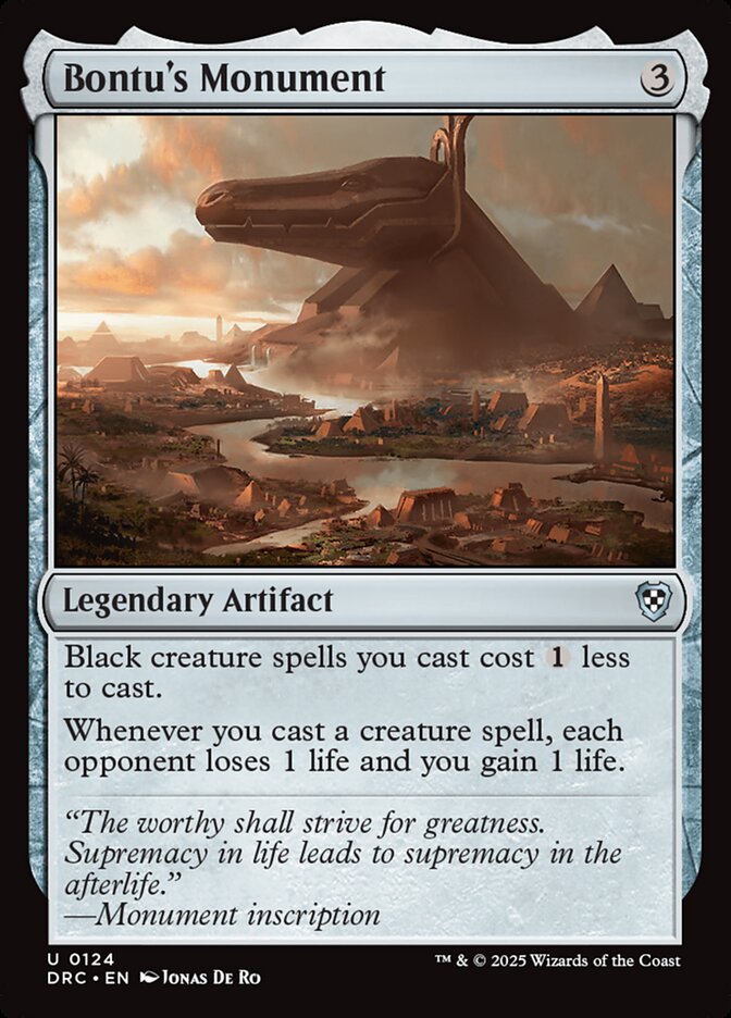 Bontu's Monument — Aetherdrift Commander 124/184