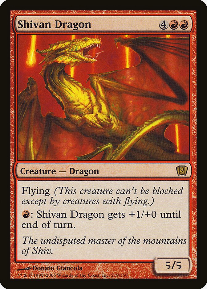 Shivan Dragon — Ninth Edition 219★/709