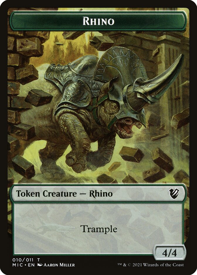 Rhino — Midnight Hunt Commander Tokens 10/11