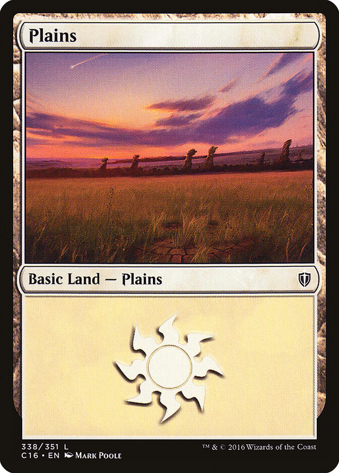 Plains — Commander 2016 338/351