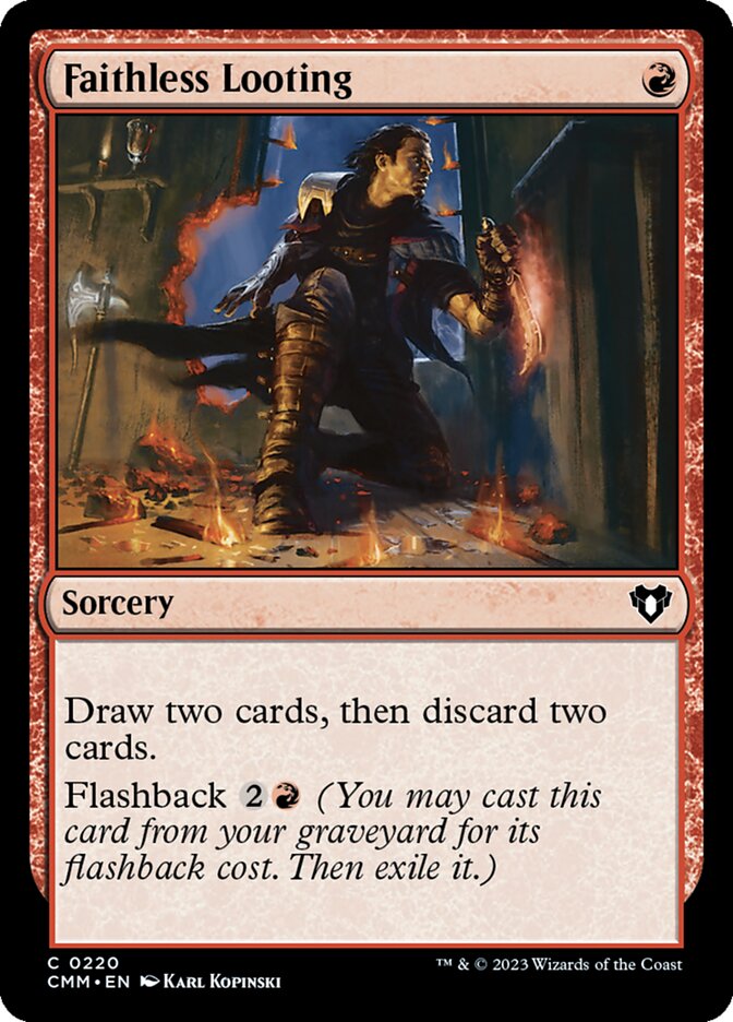 Faithless Looting — Commander Masters 220/1067