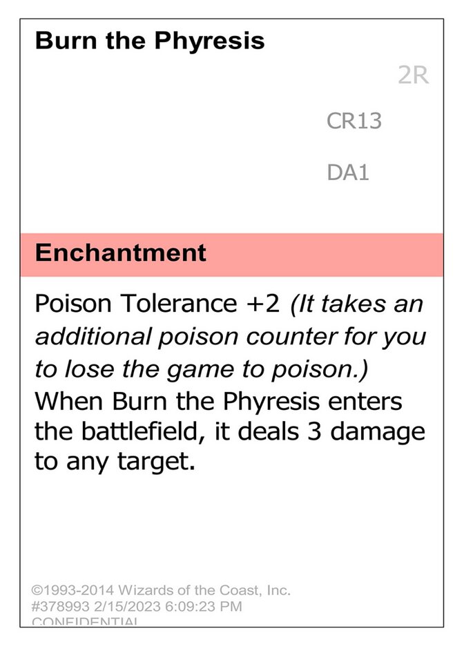 Burn the Phyresis — Unknown Event CR13/512