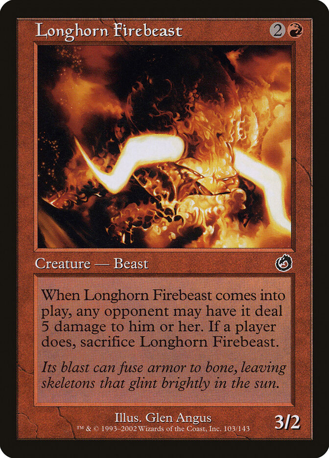 Longhorn Firebeast — Torment 103/143