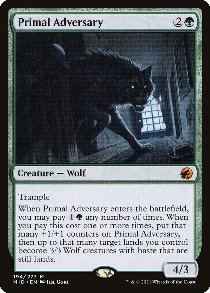 Primal Adversary — Innistrad: Midnight Hunt 194/398