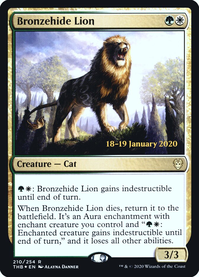 Bronzehide Lion — Theros Beyond Death Promos 210s/137