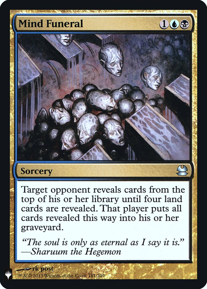 Mind Funeral — The List MMA-181/5581