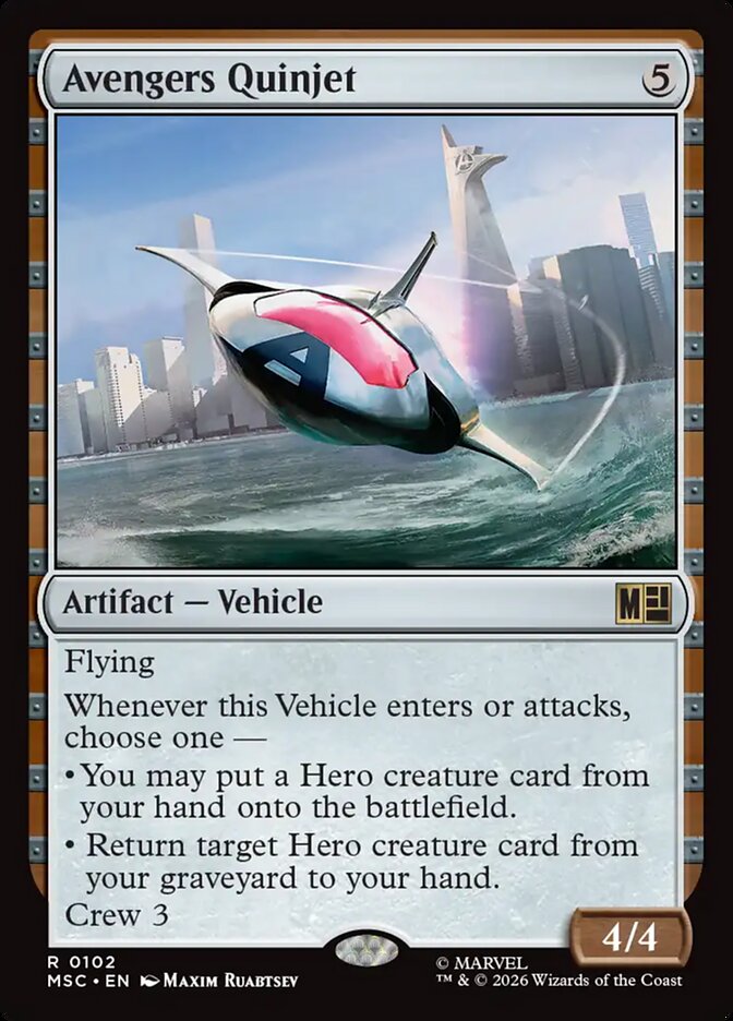 Avengers Quinjet — Marvel Super Heroes Commander 102/866