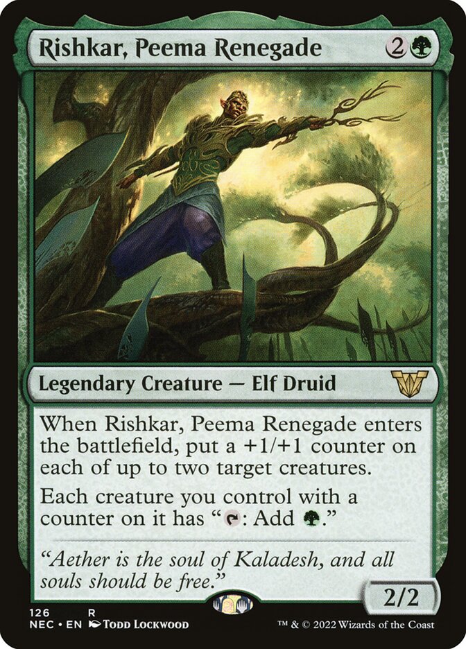 Rishkar, Peema Renegade — Neon Dynasty Commander 126/179