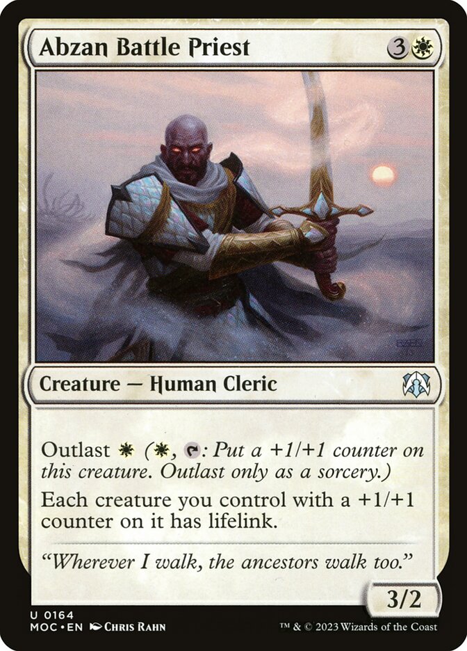 Abzan Battle Priest — March of the Machine Commander 164/450