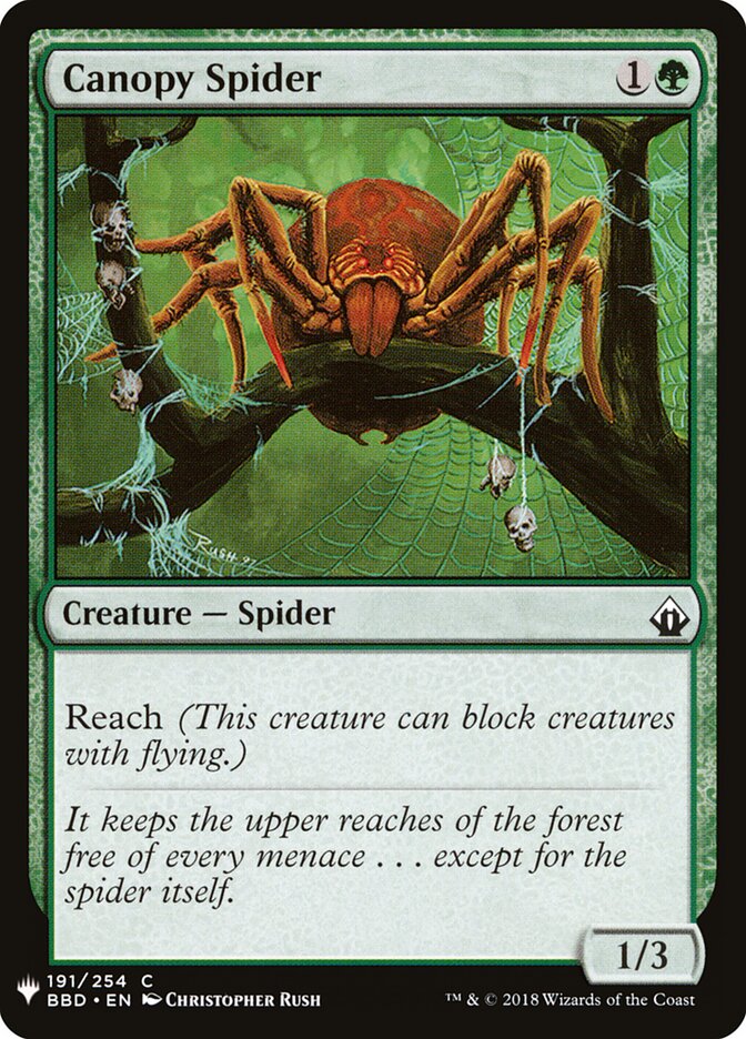 Canopy Spider — The List BBD-191/5581
