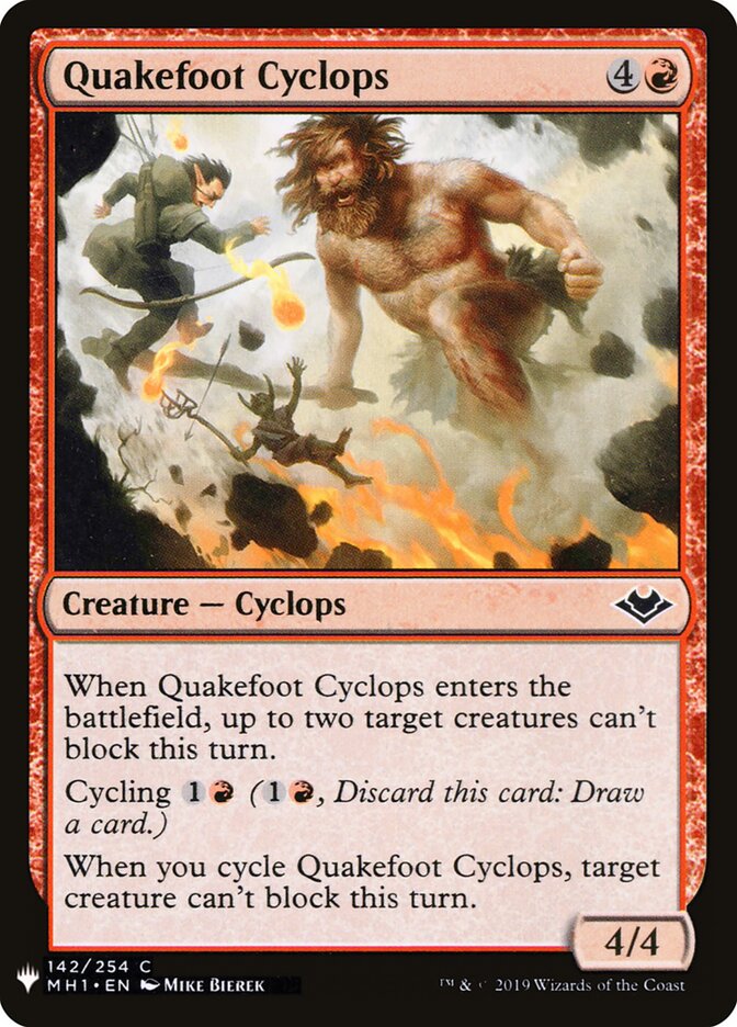 Quakefoot Cyclops — The List MH1-142/5581