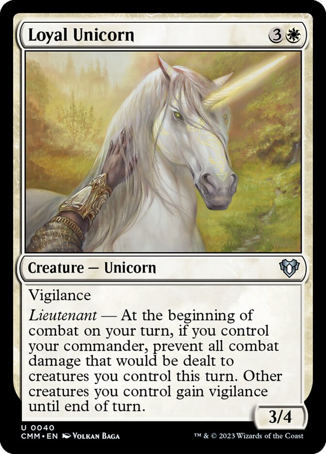 Loyal Unicorn — Commander Masters 40/1067