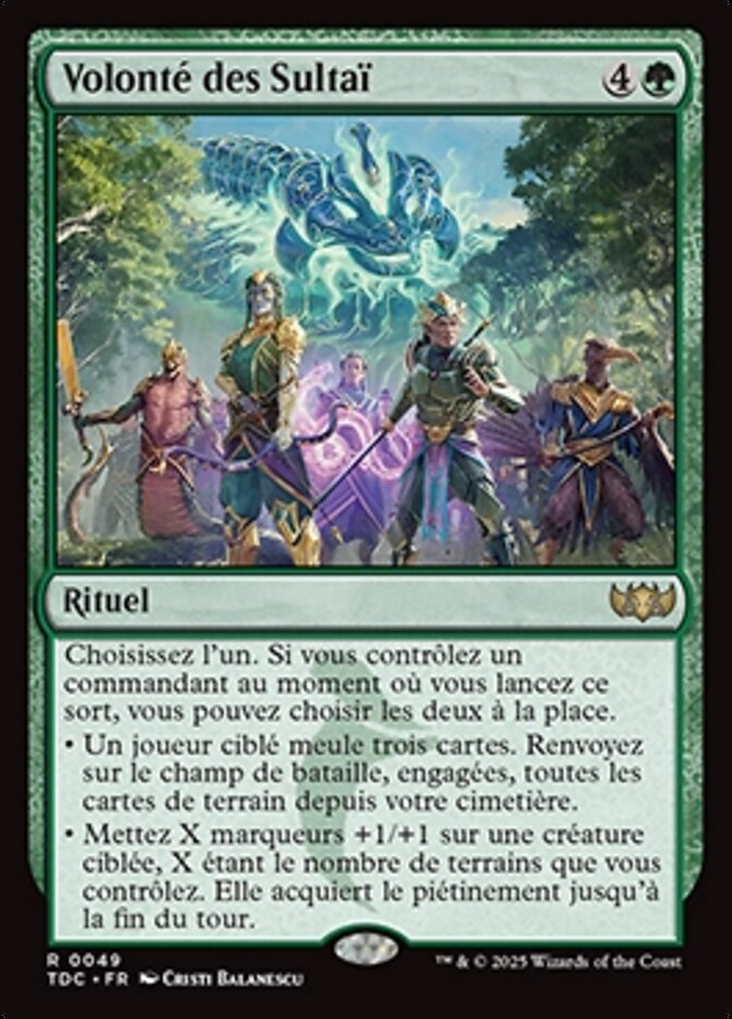 Volonté des Sultaï — Tarkir: Dragonstorm Commander 49/413