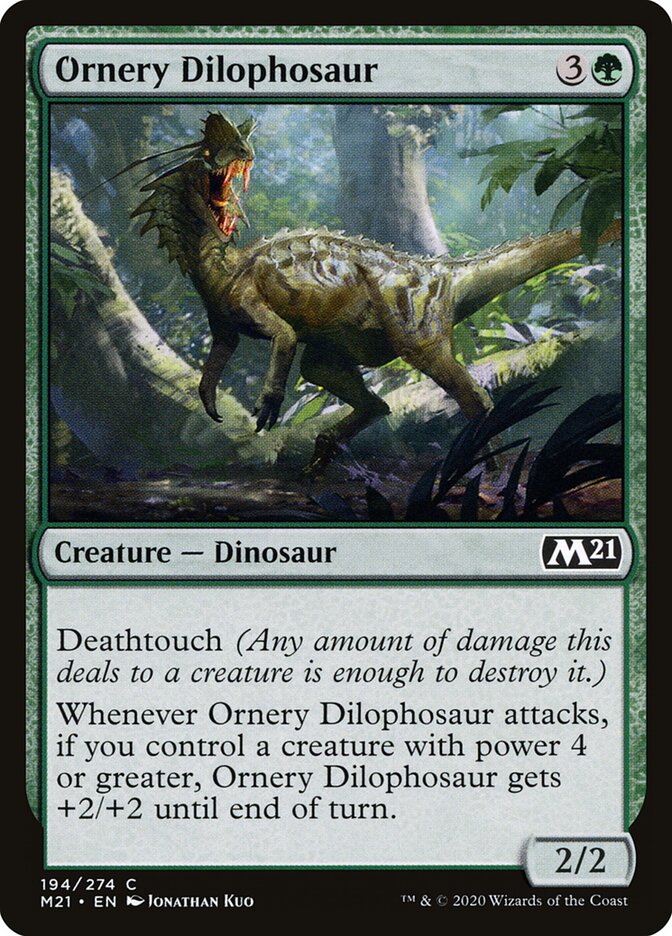 Ornery Dilophosaur — Core Set 2021 194/397