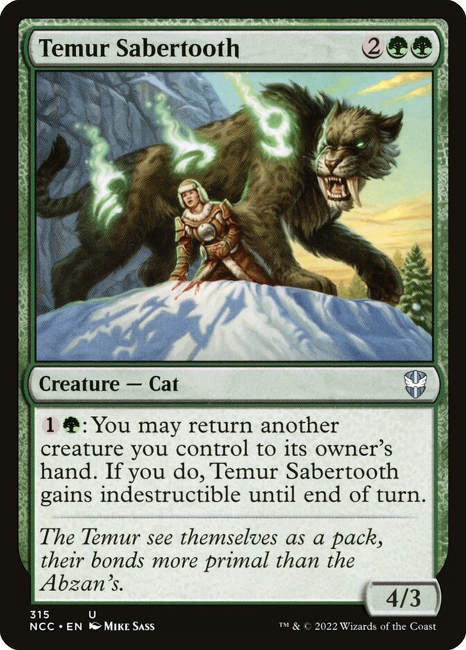 Temur Sabertooth — New Capenna Commander 315/447