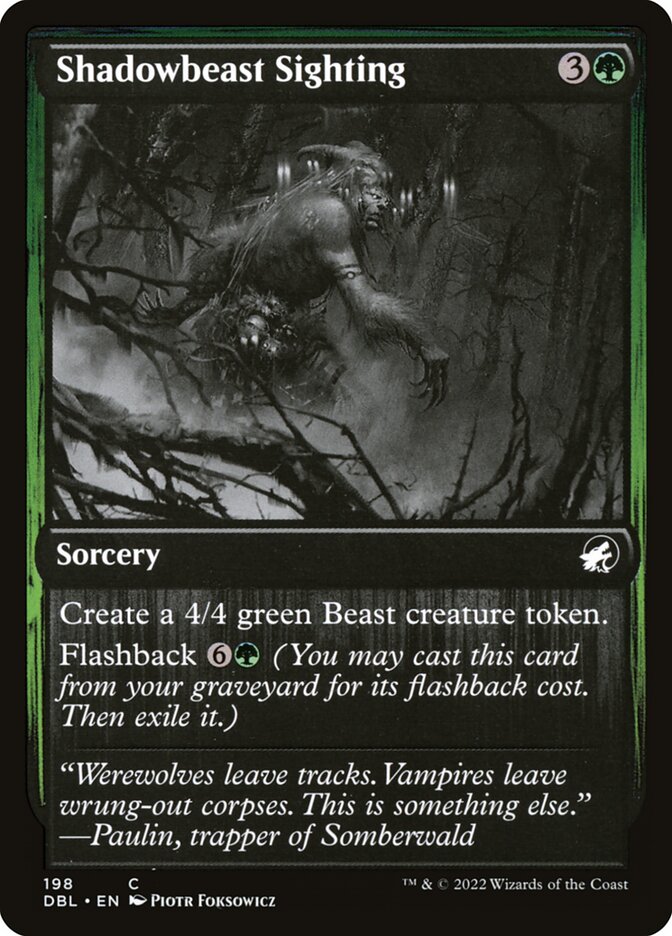Shadowbeast Sighting — Innistrad: Double Feature 198/535