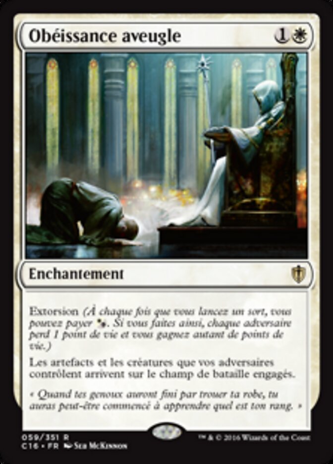 Obéissance aveugle — Commander 2016 59/351
