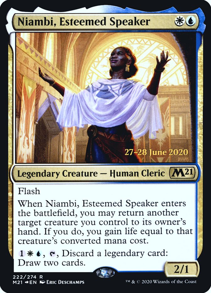 Niambi, Esteemed Speaker — Core Set 2021 Promos 222s/137