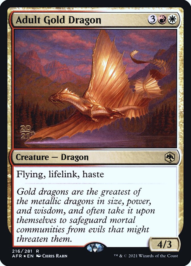 Adult Gold Dragon — Adventures in the Forgotten Realms Promos 216s/241