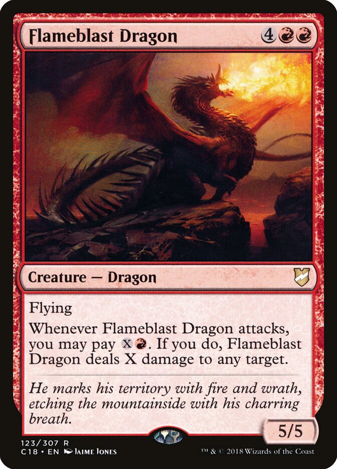 Flameblast Dragon — Commander 2018 123/307