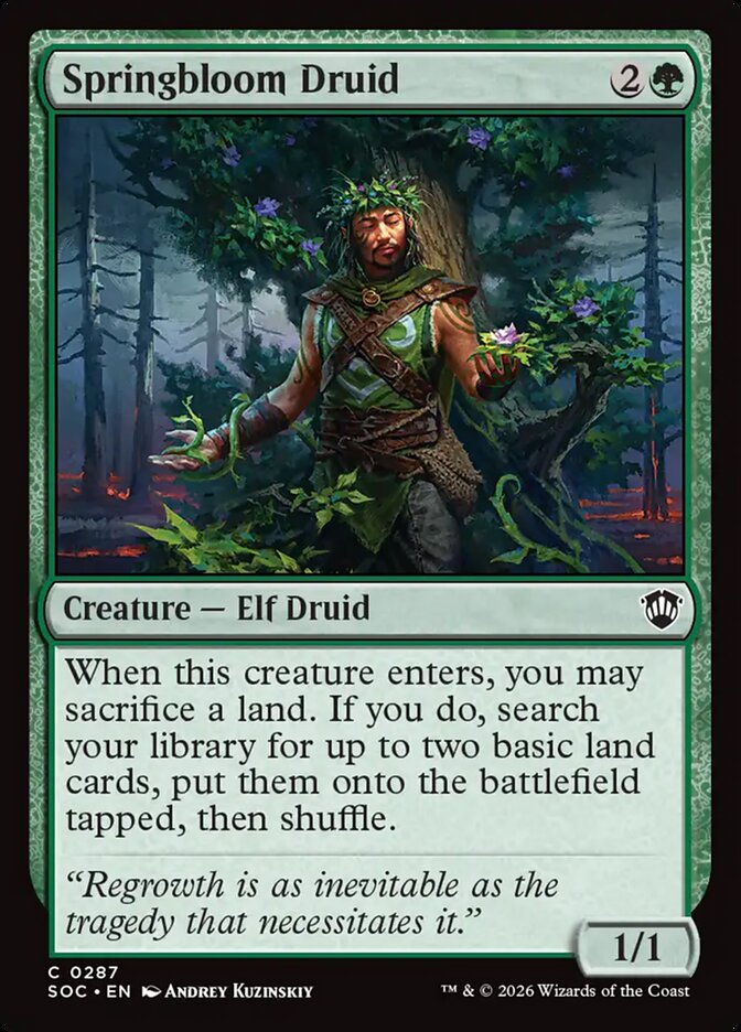 Springbloom Druid — Secrets of Strixhaven Commander 287/426