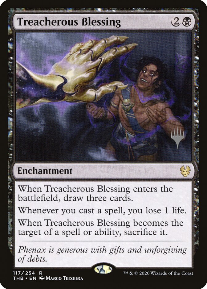 Treacherous Blessing — Theros Beyond Death Promos 117p/137