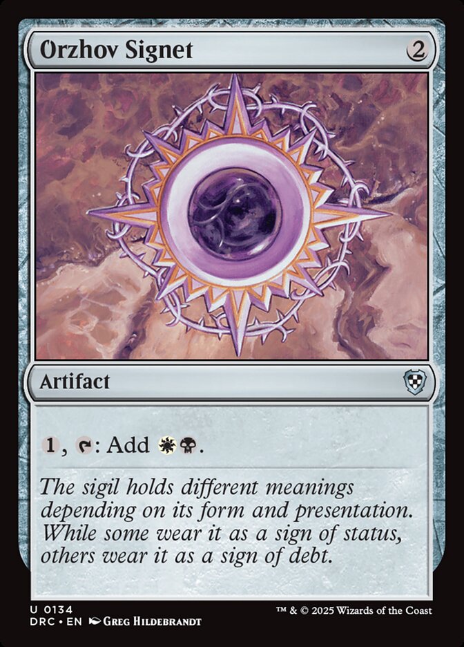 Orzhov Signet — Aetherdrift Commander 134/184