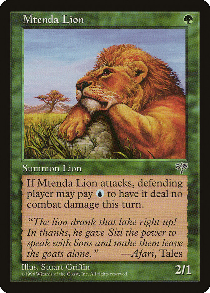 Mtenda Lion — Mirage 230/351