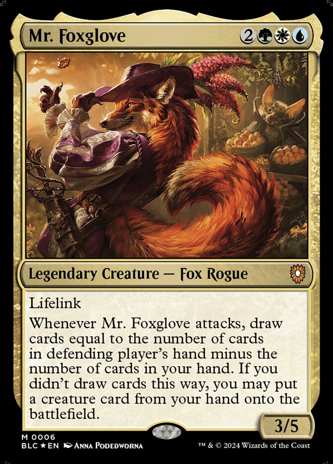 Mr. Foxglove — Bloomburrow Commander 6/356