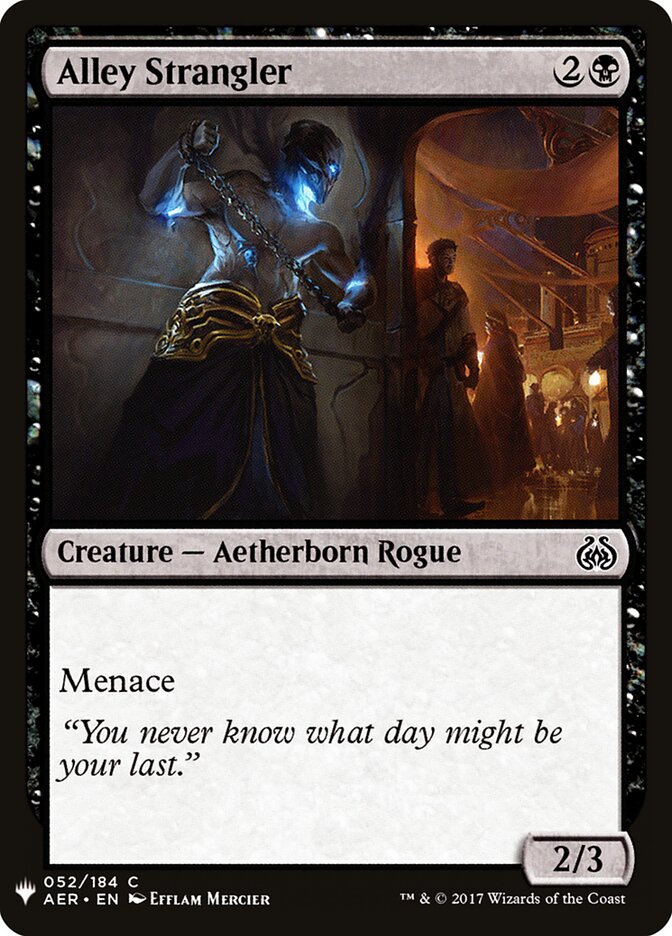 Alley Strangler — The List AER-52/5581