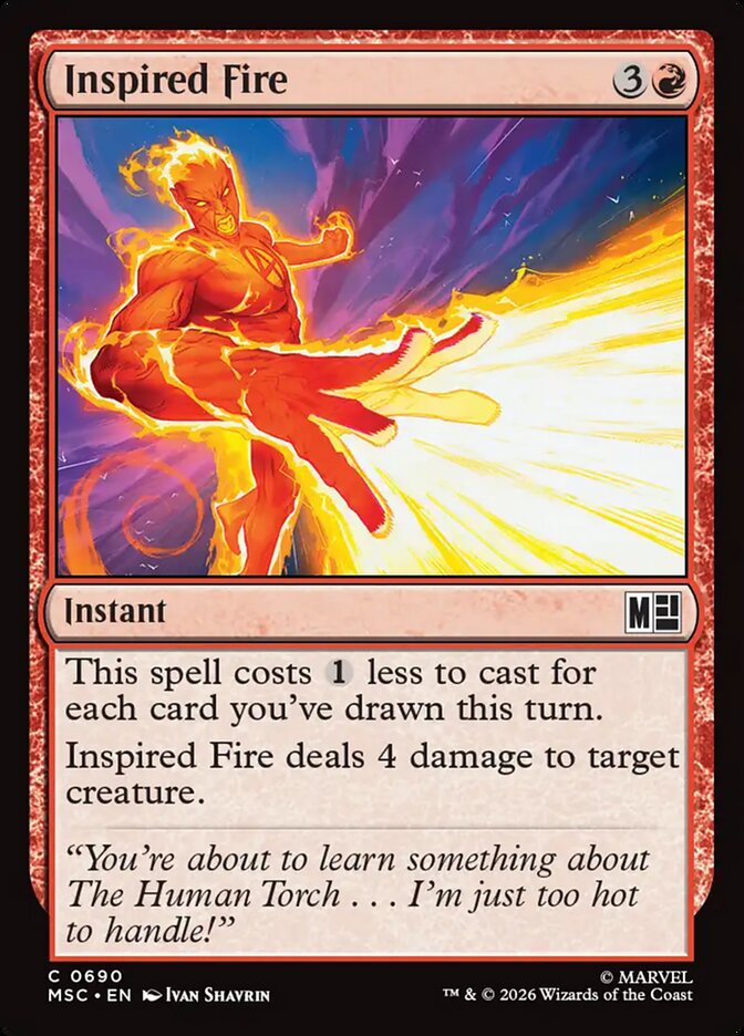 Inspired Fire — Marvel Super Heroes Commander 690/866