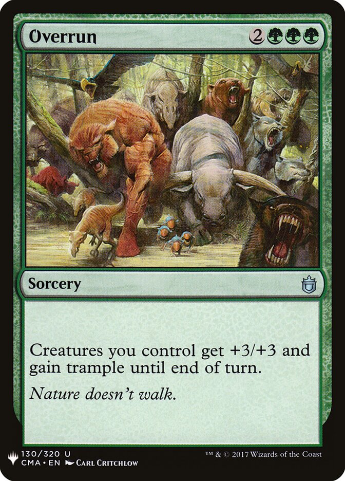 Overrun — The List CMA-130/5581