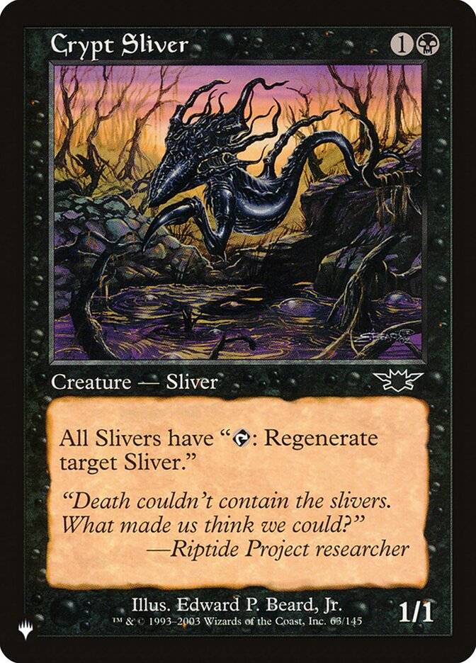 Crypt Sliver — The List LGN-63/5581