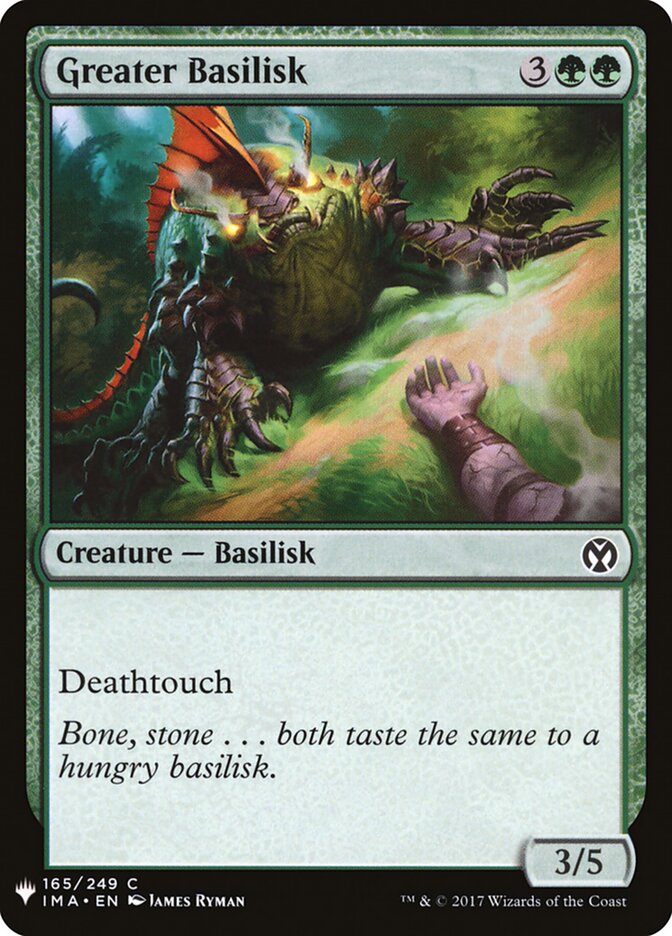 Greater Basilisk — The List IMA-165/5581