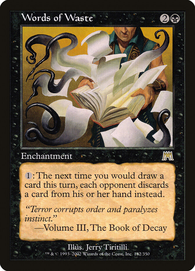 Words of Waste — Onslaught 182/350