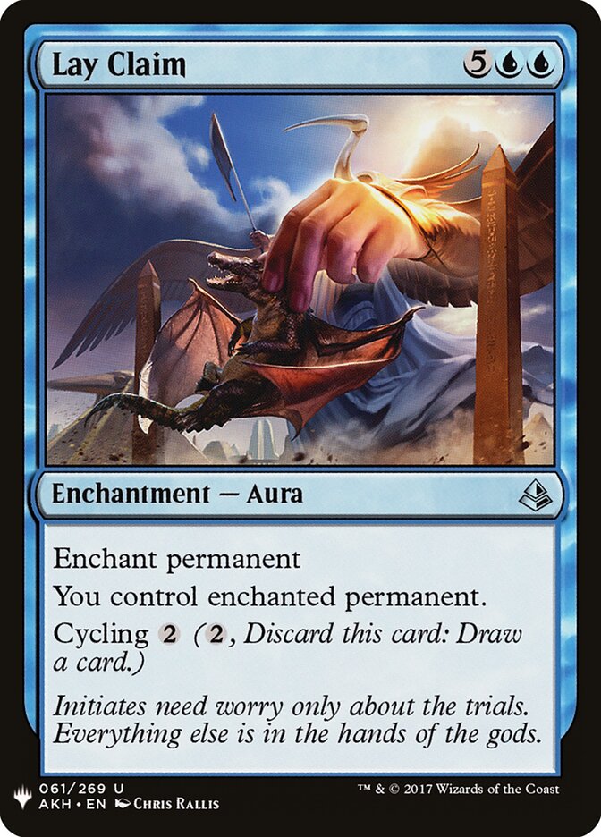 Lay Claim — The List AKH-61/5581