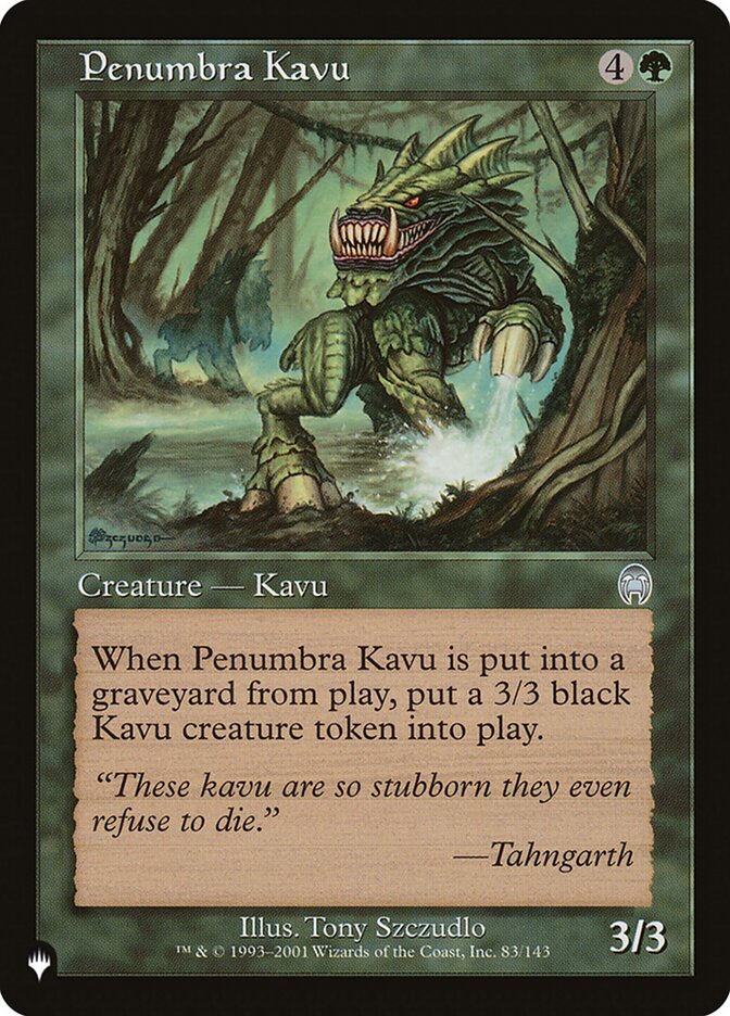 Penumbra Kavu — The List APC-83/5581