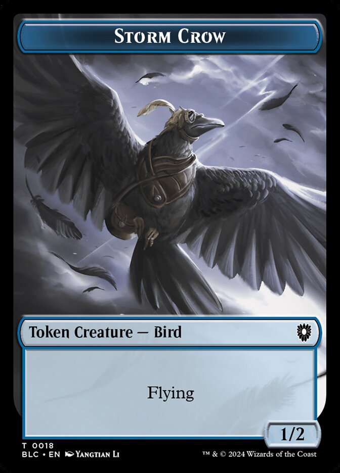 Storm Crow — Bloomburrow Commander Tokens 18/41